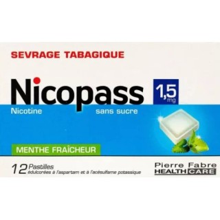 Nicopass 1,5mg x12 menthe fraîcheur  - Arrêt du tabac - IllicoPharma