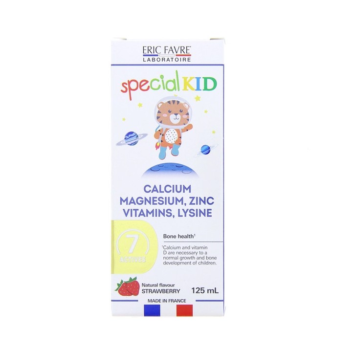 SPECIAL KID Calcium Magnesium Zinc Vitamines Lysine Sirop 125ml Eric Favre - IllicoPharma