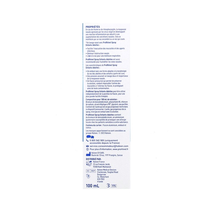 Prorhinel Spray Nasal Enfants & Adultes 100ml - IllicoPharma