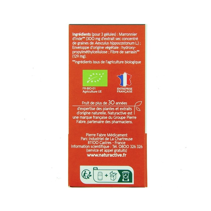 Marronnier d'Inde Bio x60 gélules végétales Naturactive - IllicoPharma