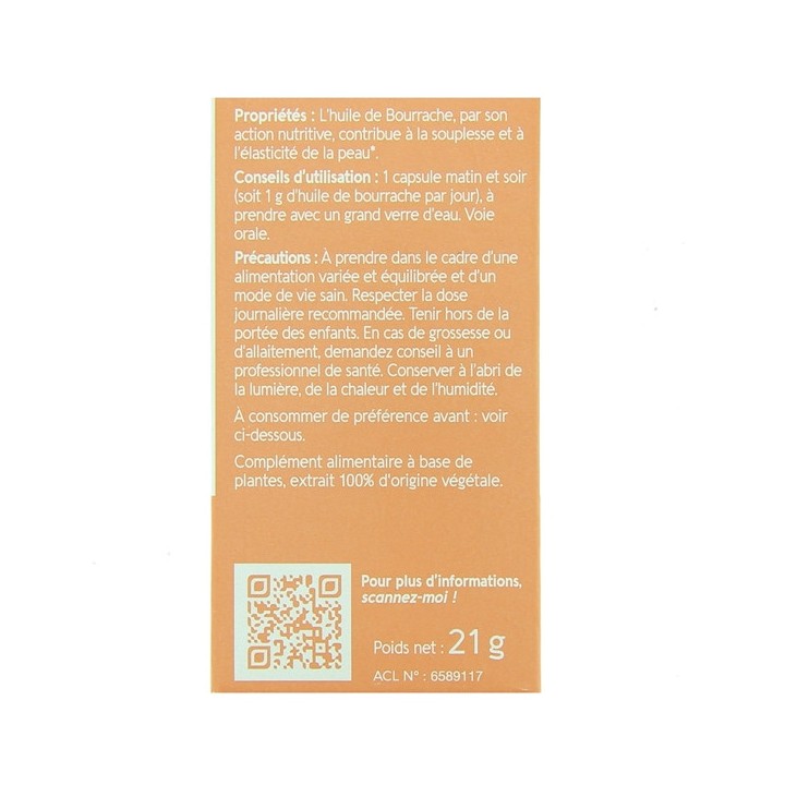 Huile de Bourrache x30 capsules Naturactive - IllicoPharma