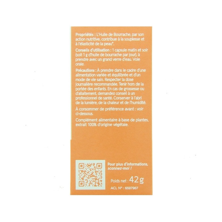 Huile de Bourrache x60 capsules Naturactive - IllicoPharma
