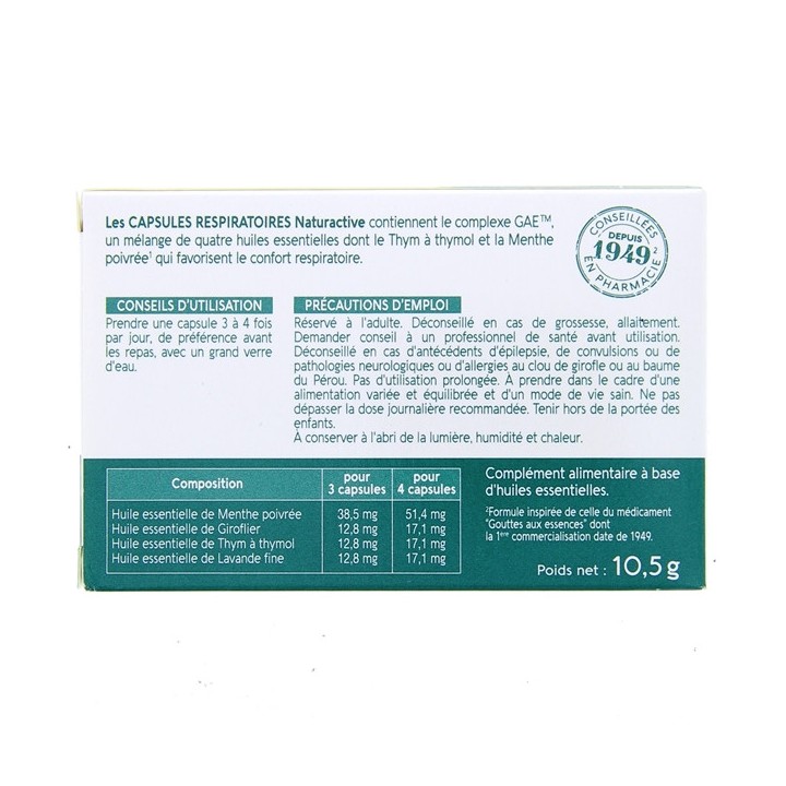 Capsules Respiratoires Bio x30 capsules Naturactive - IllicoPharma