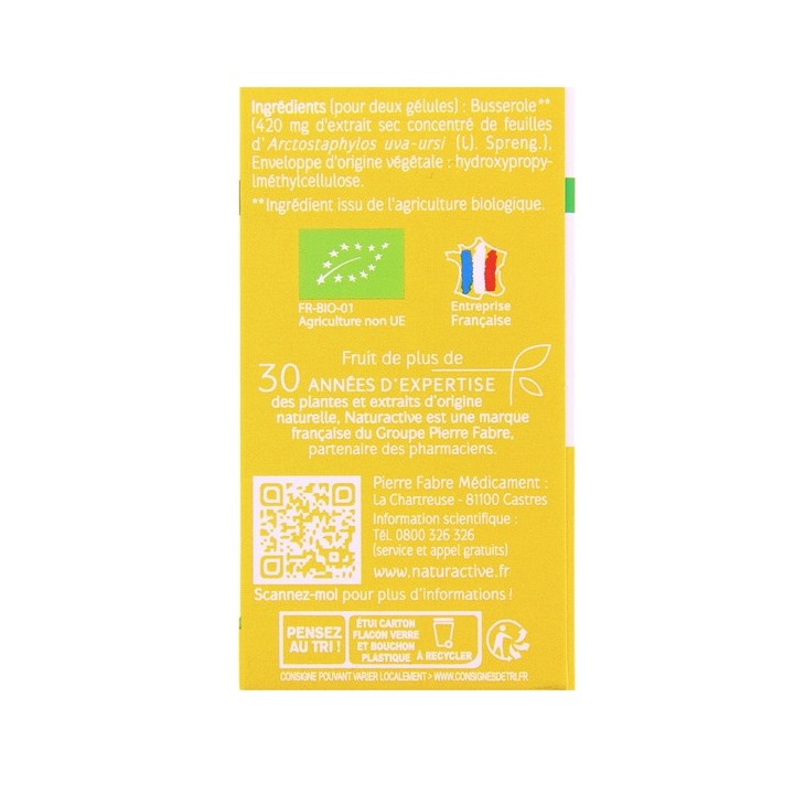 Busserole Bio x30 gélules végétales Naturactive - IllicoPharma