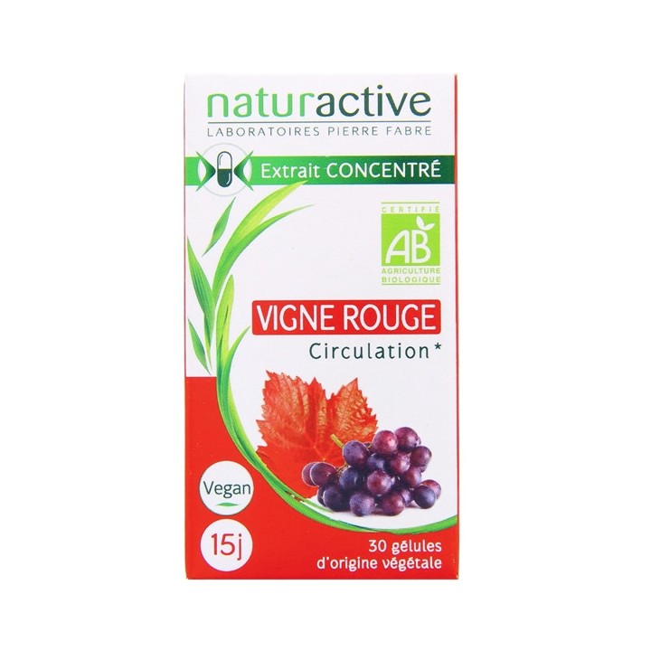 Vigne Rouge Bio x30 gélules végétales Naturactive - IllicoPharma