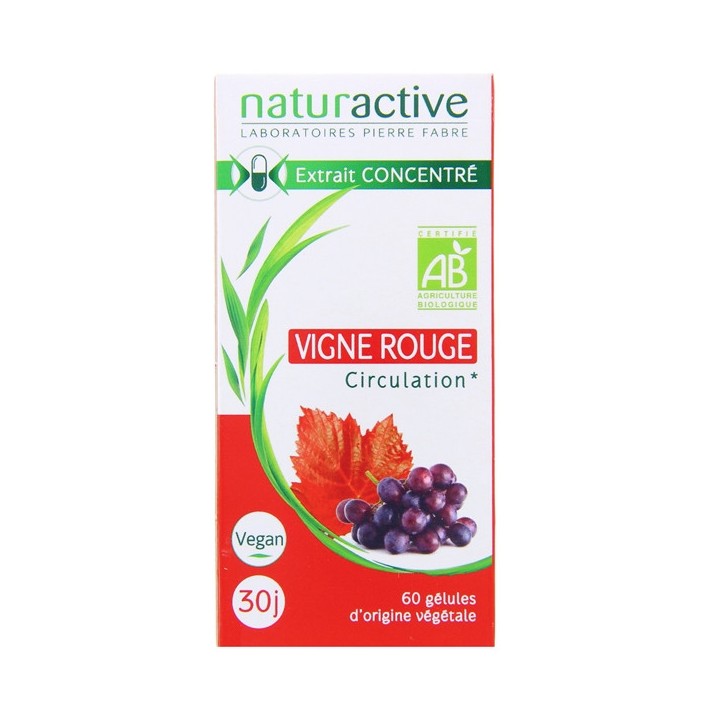 Vigne Rouge Bio x60 gélules végétales Naturactive - IllicoPharma