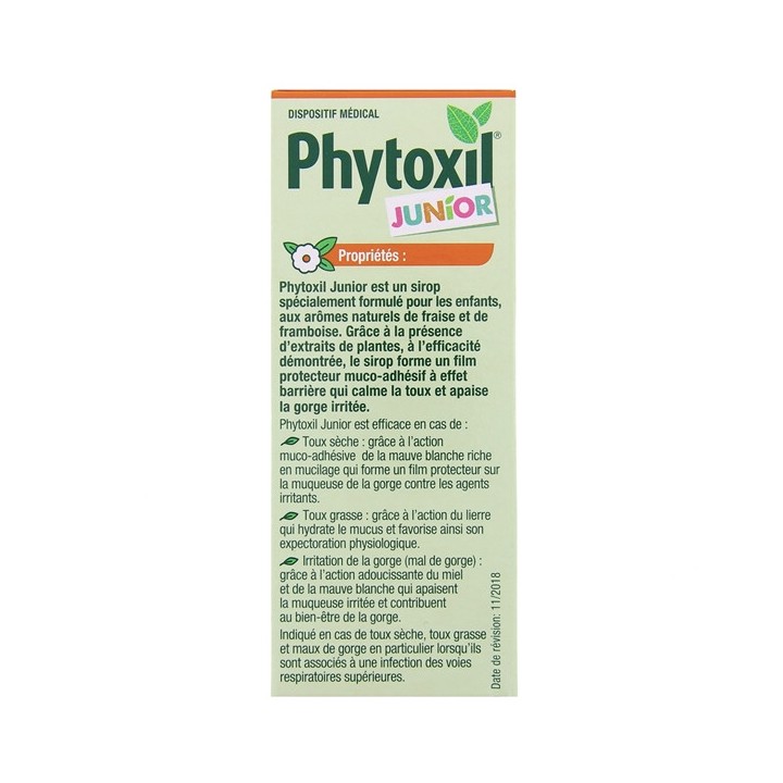 Phytoxil Junior Toux & Gorge Sirop 100ml - En vente chez Illicopharma