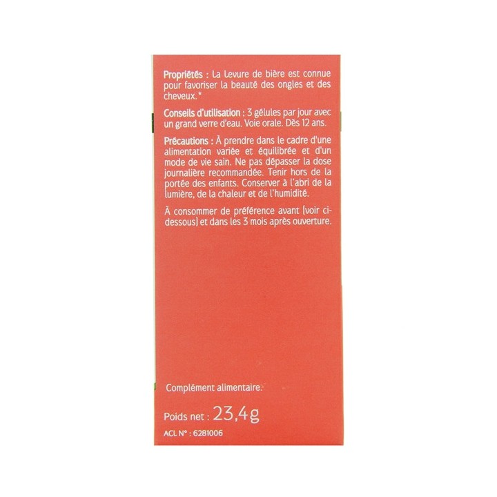 Levure de Bière Bio x60 gélules végétales Naturactive - IllicoPharma