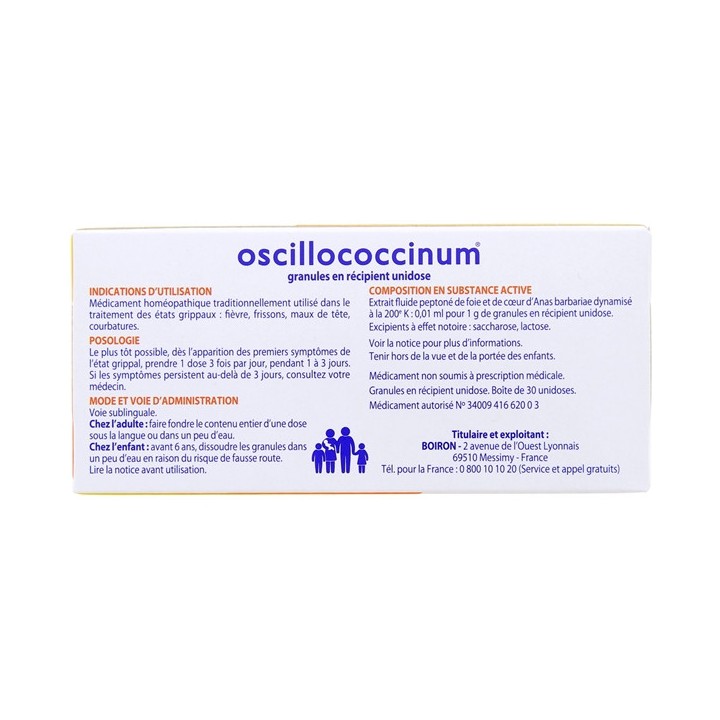 Oscillococcinum - 30 unidoses - Boiron - e-Pharmacie IllicoPharma