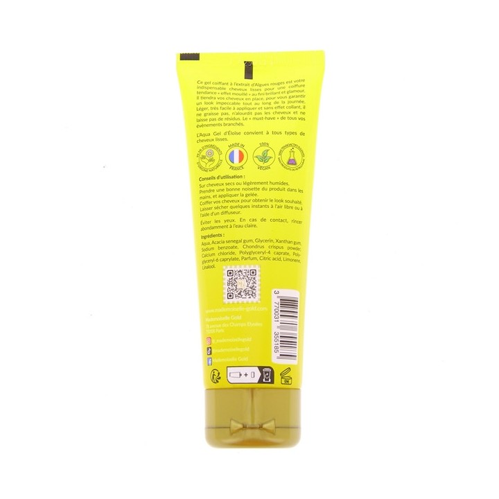 L'Aqua Gel d'Eloïse Gelée Coiffante Effet Mouillé 75ml Mademoiselle Gold - IllicoPharma