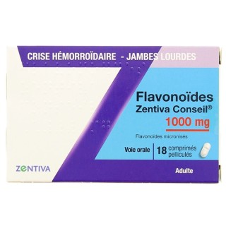 Flavonoïdes Zentiva Conseil 1000mg x18cpr - IllicoPharma