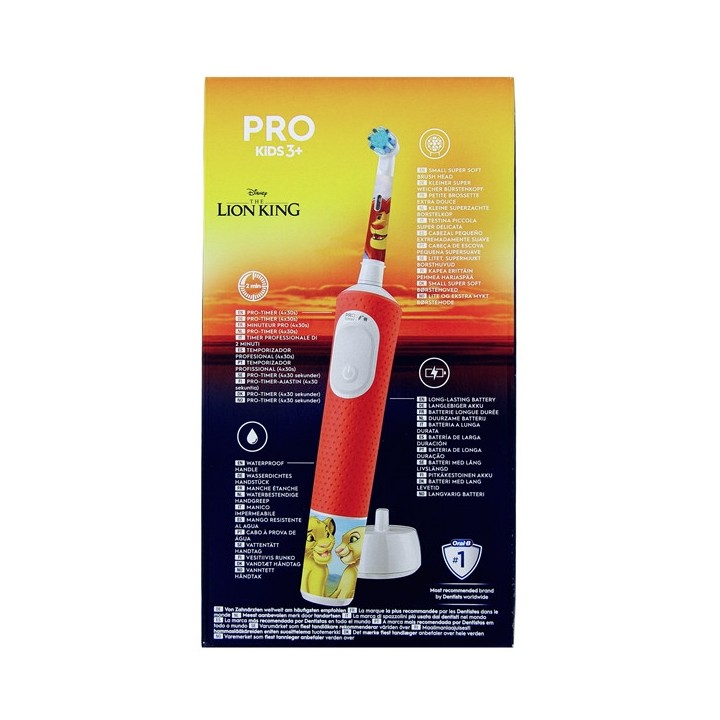 Oral-B Pro Kids 3+ Brosse à dents électrique Roi Lion - IllicoPharma