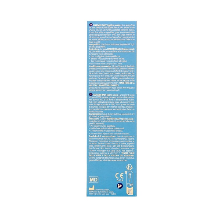 Marimer Baby Hygiène nasale quotidienne Spray 100ml - Gilbert - IllicoPharma
