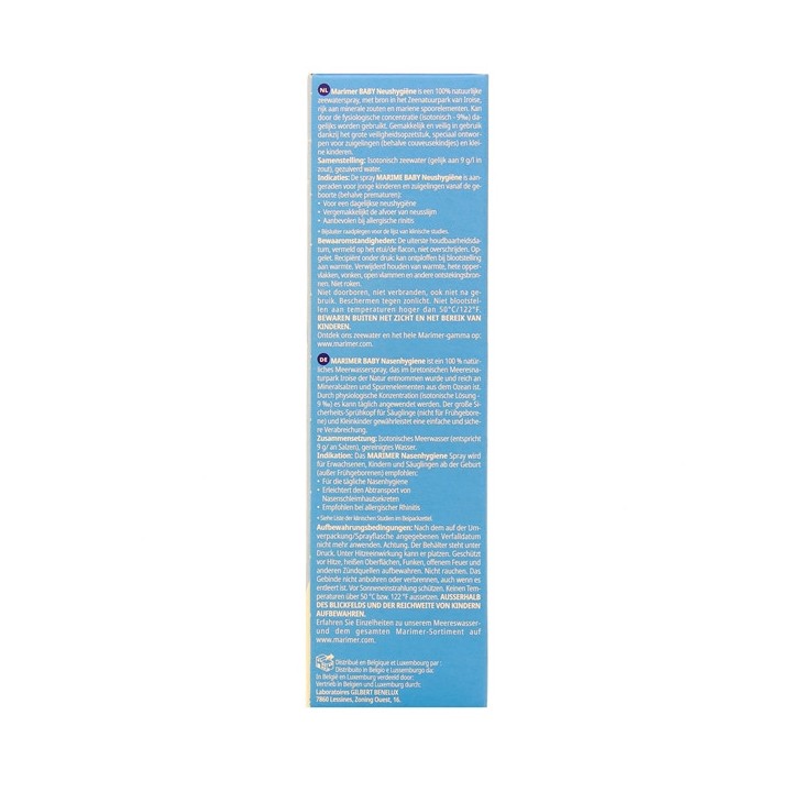 Marimer Baby Hygiène nasale quotidienne Spray 100ml - Gilbert - IllicoPharma