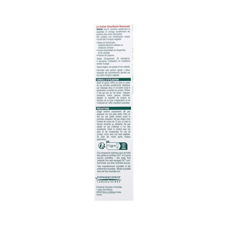 Articulations Crème Chauffante Relaxante 100ml – Iana – IllicoPharma