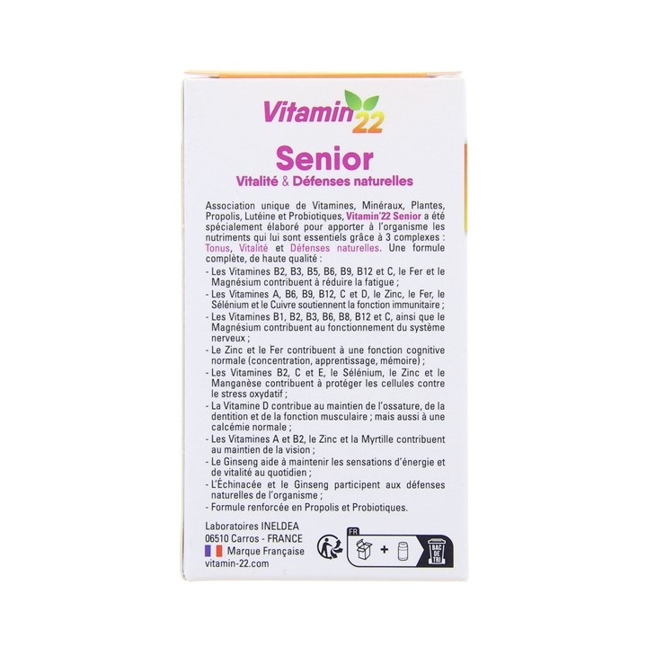 Senior x30cpr sécables Vitamin'22 - IllicoPharma