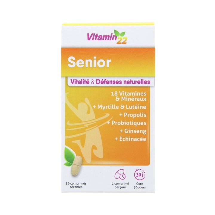 Senior x30cpr sécables Vitamin'22 - IllicoPharma