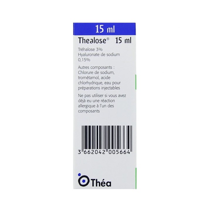 Thealose Solution Ophtalmique 15ml - Théa - Pharmacie en ligne IllicoPharma