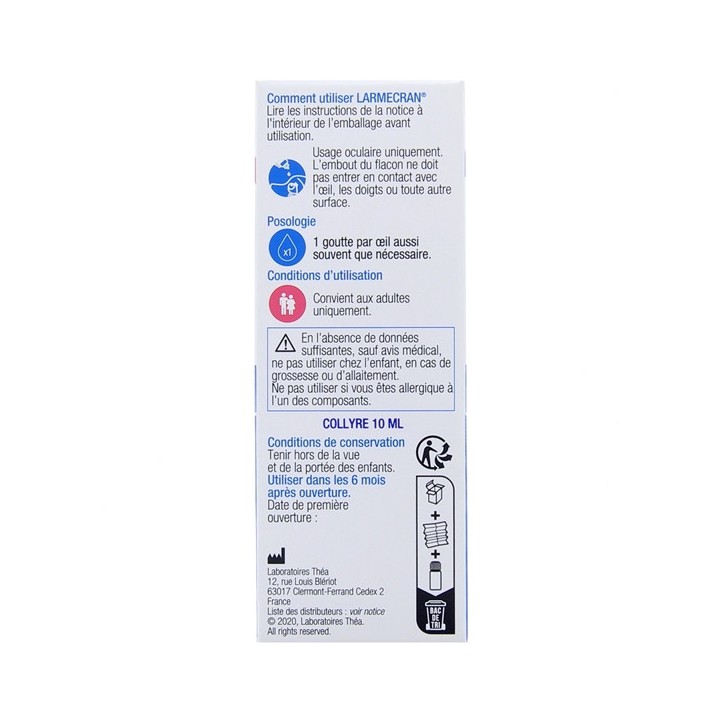 Larmecran Confort Oculaire - 10ml - Théa - Vision