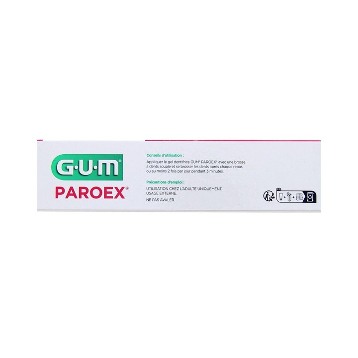 Dentifrice Paroex 0,12% 2x75ml - Gum - IllicoPharma