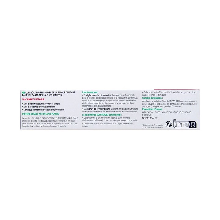 Dentifrice Paroex 75ml - Gum - IllicoPharma