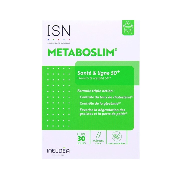 ISN Metaboslim Santé & Ligne 50+ x90 gélules végétales Ineldea - IllicoPharma