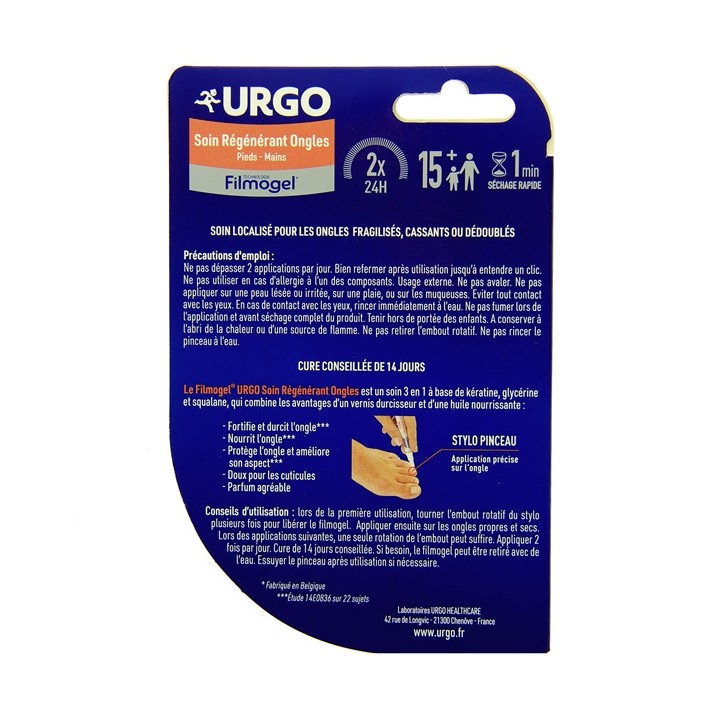 Filmogel Soin Régénérant Ongles Pieds & Mains Stylo 2,3ml Urgo - IllicoPharma