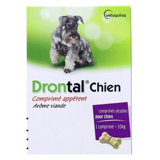 Drontal Chien x4cpr - Vermifuge - Produits vétérinaires - IllicoPharma