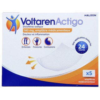 VoltarenActigo Emplâtre Médicamenteux x5 - IllicoPharma