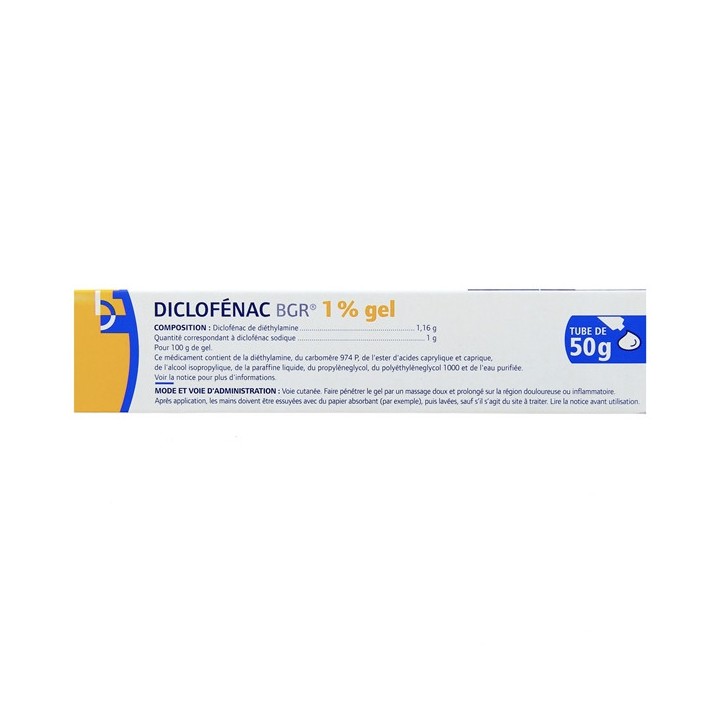 Diclofenac Biogaran 1% gel 50g-Douleurs articulaires et musculaires-IllicoPharma