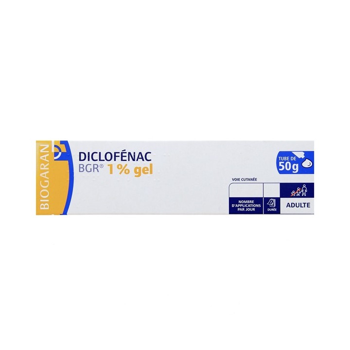 Diclofenac Biogaran 1% gel 50g-Douleurs articulaires et musculaires-IllicoPharma