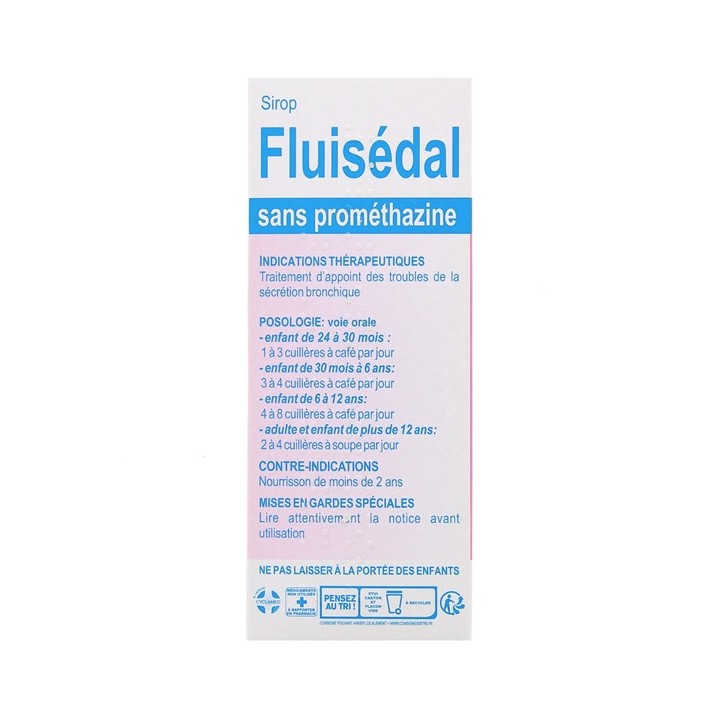 Flisedal sans promethazine Sirop 125ml, Toux sèche, e-Pharmacie IllicoPharma