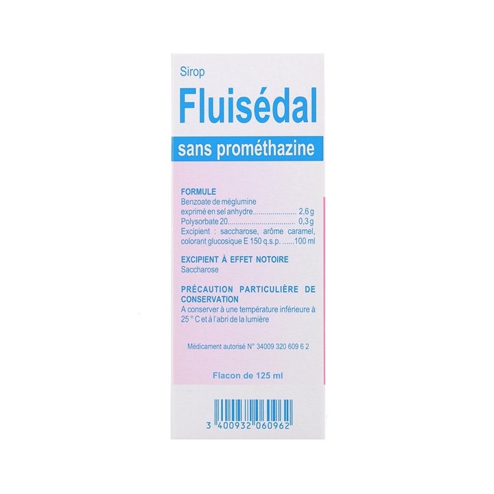 Flisedal sans promethazine Sirop 125ml, Toux sèche, e-Pharmacie IllicoPharma
