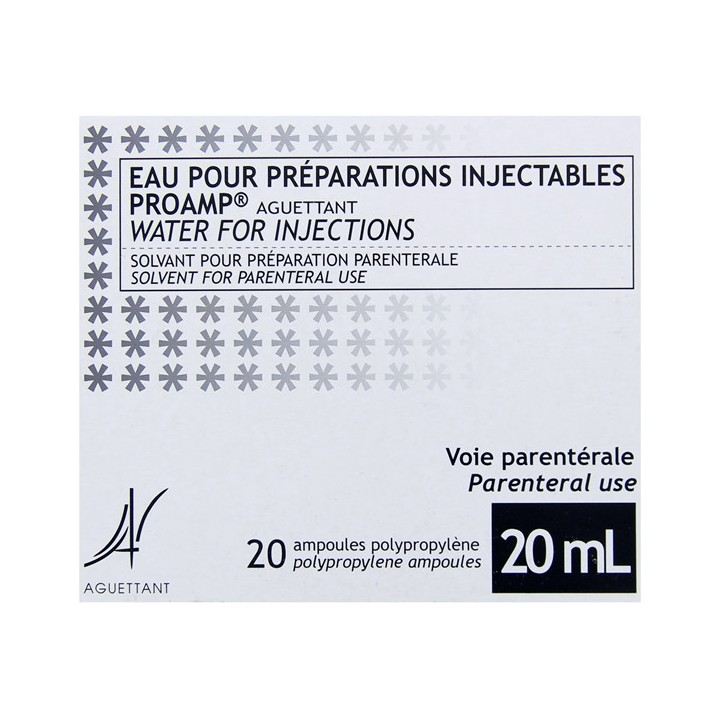 Eau pour préparations injectables Proamp 20Amp/20ml-Liquide-IllicoPharma