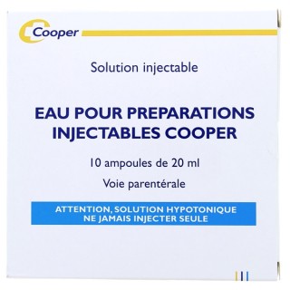 Eau pour préparations injectables Cooper 10Amp/20ml-Liquide-IllicoPharma