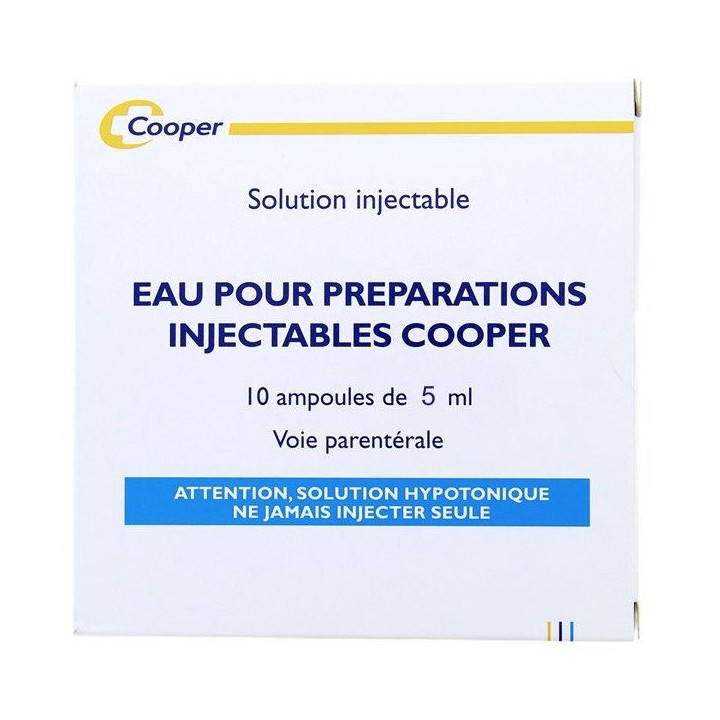 Eau pour préparations injectables Cooper 10Amp/5ml-Liquide-IllicoPharma