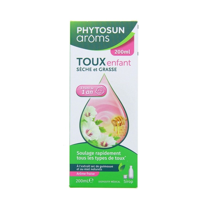 Sirop Toux Enfant Sèche et Grasse Enfant 200ml Phytosun Arôms - IllicoPharma