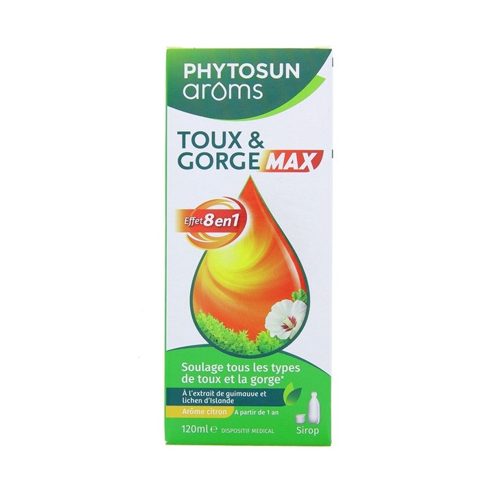 Sirop Toux & Gorge Max 120ml Phytosun Arôms - IllicoPharma
