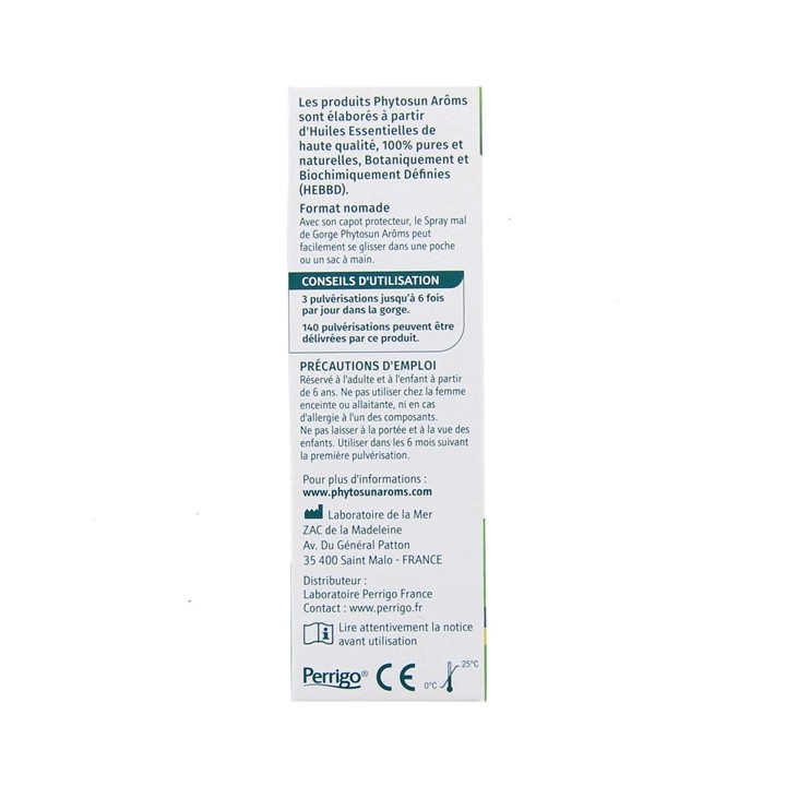 Spray Mal de Gorge 20ml Phytosun Arôms - Pharmacie en ligne IllicoPharma