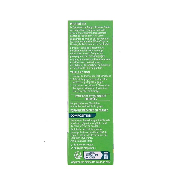 Spray Mal de Gorge 20ml Phytosun Arôms - Pharmacie en ligne IllicoPharma