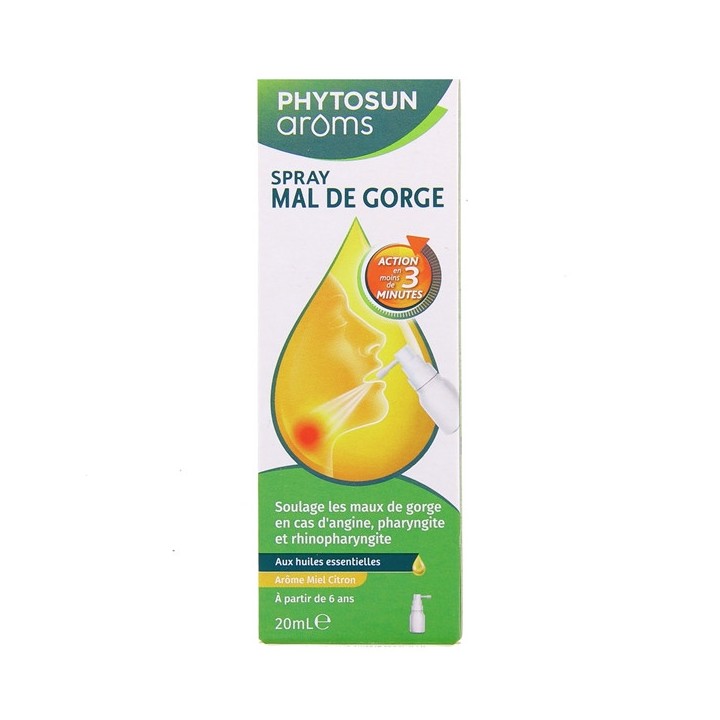 Spray Mal de Gorge 20ml Phytosun Arôms - Pharmacie en ligne IllicoPharma