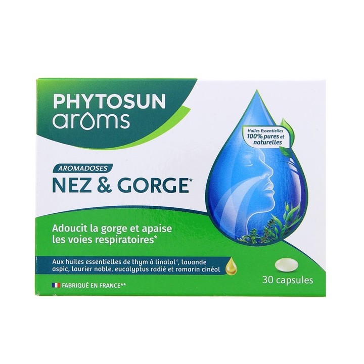 Aromadoses Nez et Gorge x30 capsules Phytosun Arôms - IllicoPharma
