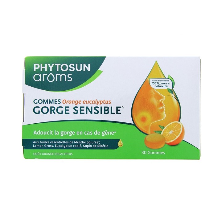 Gommes Gorge Sensibles x30 Phytosun Arôms - IllicoPharma