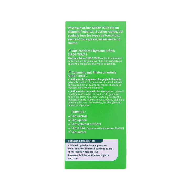 Sirop Toux Sèche et Grasse 200ml Phytosun Arôms - IllicoPharma