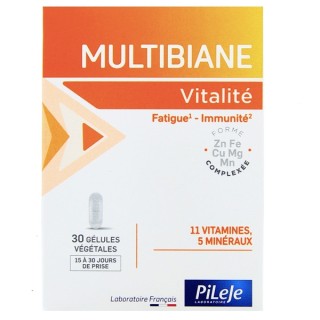 Multibiane Vitalité - 30 gélules - Pileje - Micronutrition