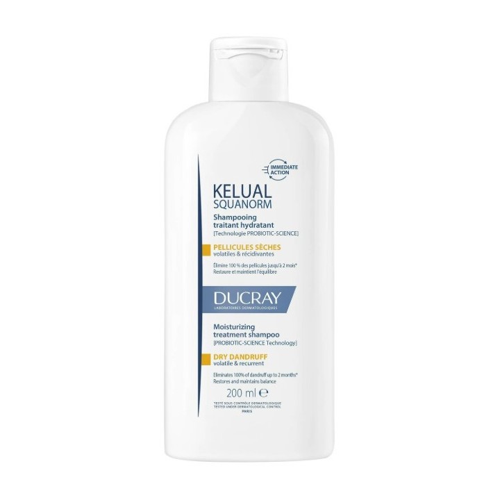 Kelual Squanorm shampooing Pellicules Sèches 200ml - Ducray - IllicoPharma