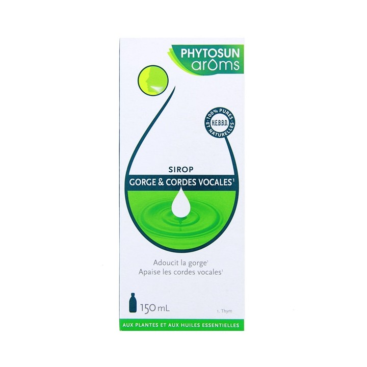 Sirop Gorge & Cordes Vocales 150ml - Phytosun Arôms - IllicoPharma