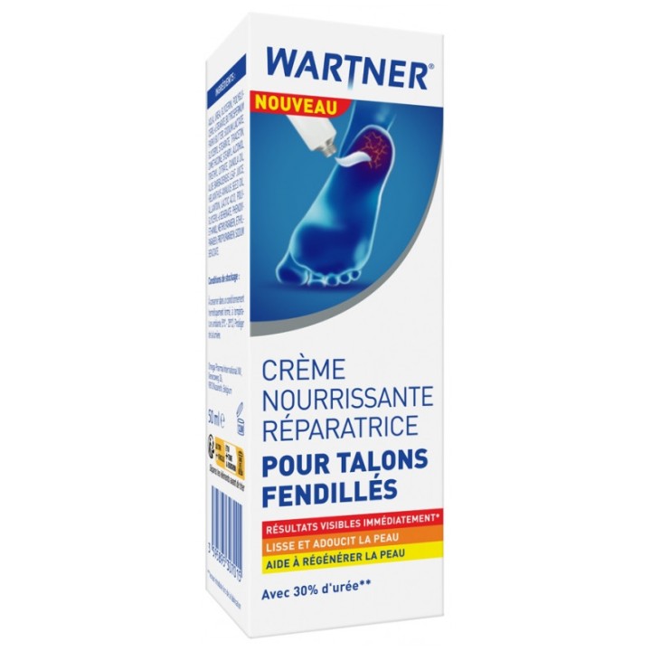 Crème Nourrissante Réparatrice Talons Fendillés 50ml - Wartner - IllicoPharma