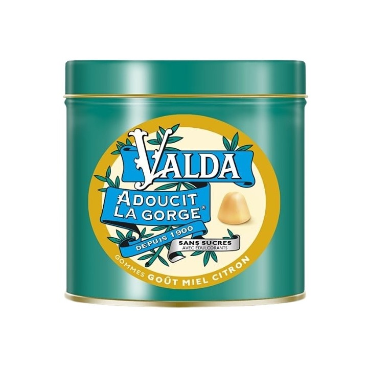 Valda Gommes Miel Citron Sans Sucre 140g - IllicoPharma