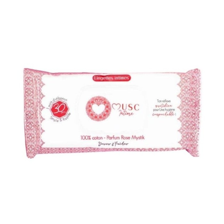 Lingettes Intimes Rose Mystic x30 – Musc Intime – IllicoPharma